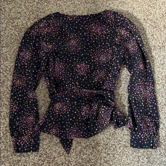 🎉HP🎉 Kate Spade disco dots wrap top - Picture 3 of 7